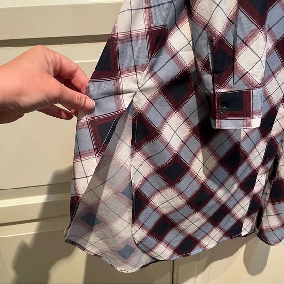 Prana Sz S Flint Maxi Top - Nautical Plaid - Picture 10 of 12